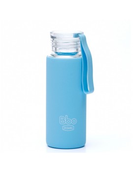 Fresanas botella reutilizable con funda de silicona color azul