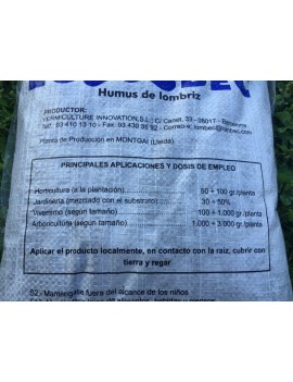 Humus de Lombriz Lombec saco de 4 kg. (6,6 litros)